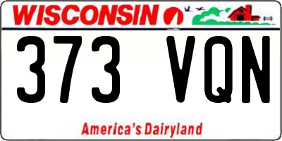 WI license plate 373VQN