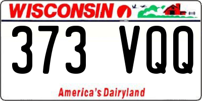 WI license plate 373VQQ