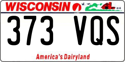 WI license plate 373VQS