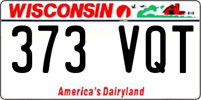 WI license plate 373VQT