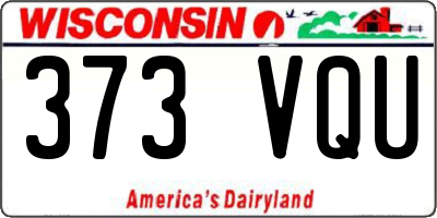 WI license plate 373VQU