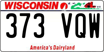 WI license plate 373VQW