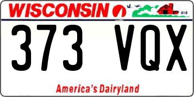 WI license plate 373VQX