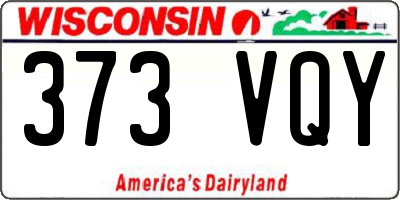 WI license plate 373VQY