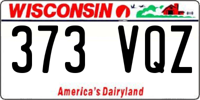 WI license plate 373VQZ