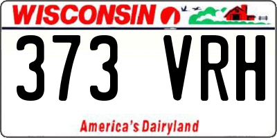 WI license plate 373VRH