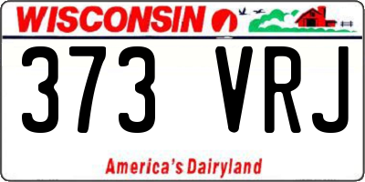 WI license plate 373VRJ