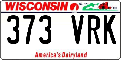 WI license plate 373VRK