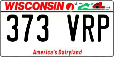 WI license plate 373VRP