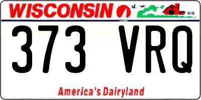 WI license plate 373VRQ