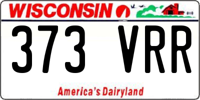 WI license plate 373VRR