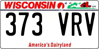 WI license plate 373VRV