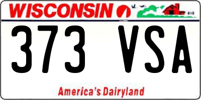 WI license plate 373VSA