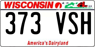 WI license plate 373VSH