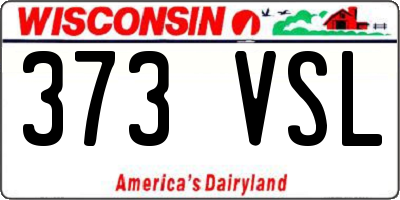 WI license plate 373VSL
