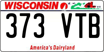 WI license plate 373VTB