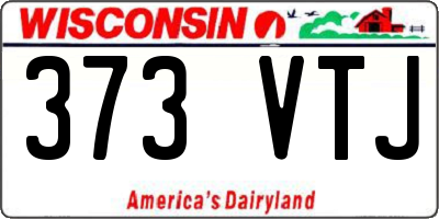 WI license plate 373VTJ