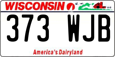 WI license plate 373WJB