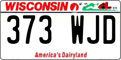 WI license plate 373WJD