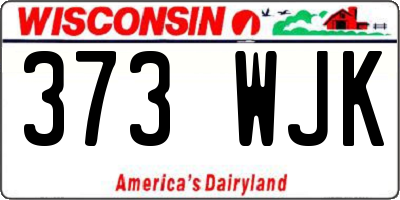 WI license plate 373WJK