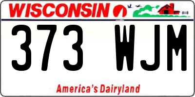 WI license plate 373WJM