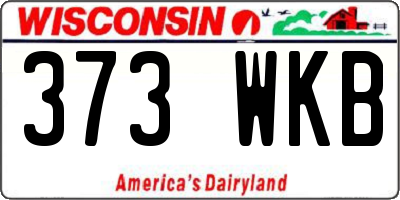 WI license plate 373WKB