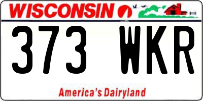 WI license plate 373WKR
