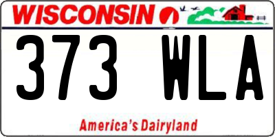 WI license plate 373WLA