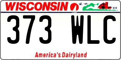 WI license plate 373WLC