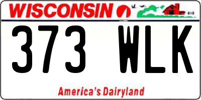 WI license plate 373WLK
