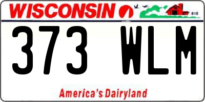 WI license plate 373WLM