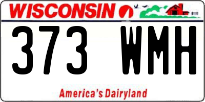 WI license plate 373WMH