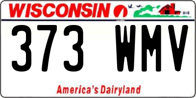 WI license plate 373WMV