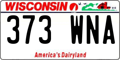 WI license plate 373WNA