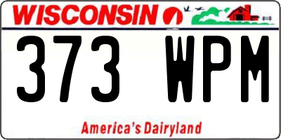 WI license plate 373WPM