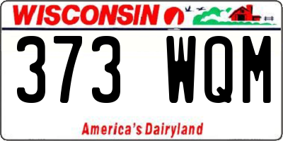 WI license plate 373WQM