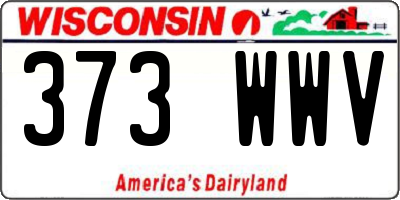 WI license plate 373WWV