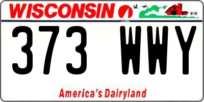 WI license plate 373WWY