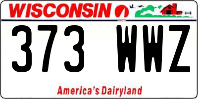 WI license plate 373WWZ