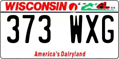 WI license plate 373WXG