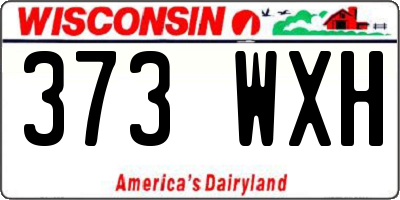 WI license plate 373WXH