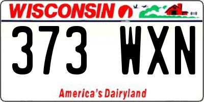 WI license plate 373WXN
