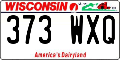 WI license plate 373WXQ