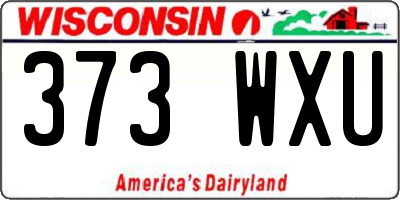 WI license plate 373WXU