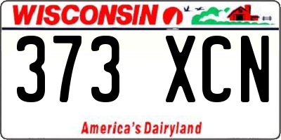 WI license plate 373XCN