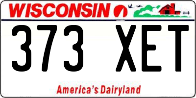 WI license plate 373XET