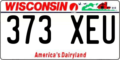 WI license plate 373XEU