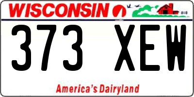 WI license plate 373XEW