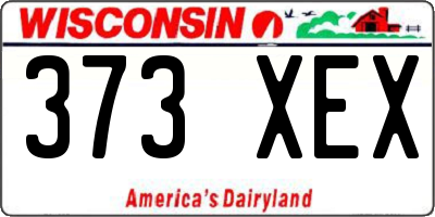 WI license plate 373XEX