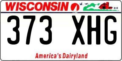 WI license plate 373XHG